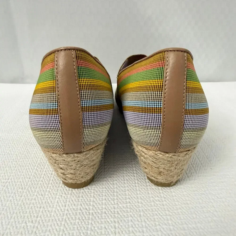 SAS Becky Wedge Espadrilles Women’s 7.5 Wide Italy Multicolored Comfort Shoes